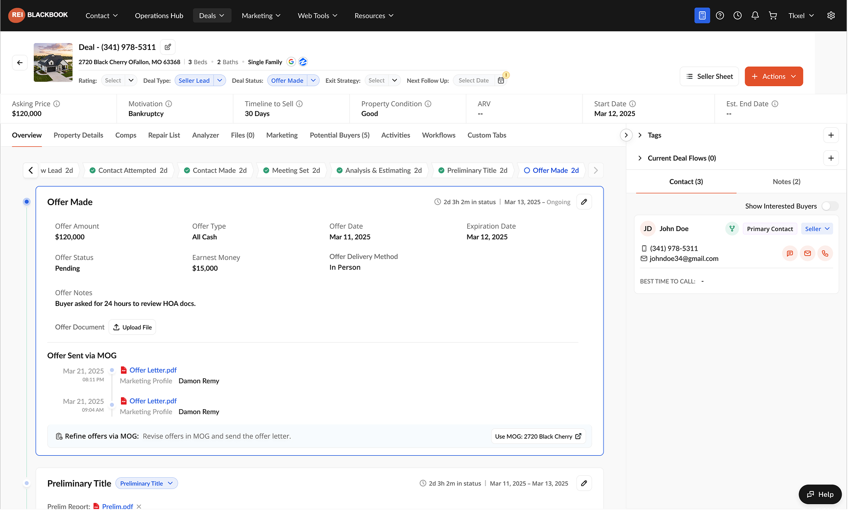 REI BlackBook — Real-Estate Deal CRM